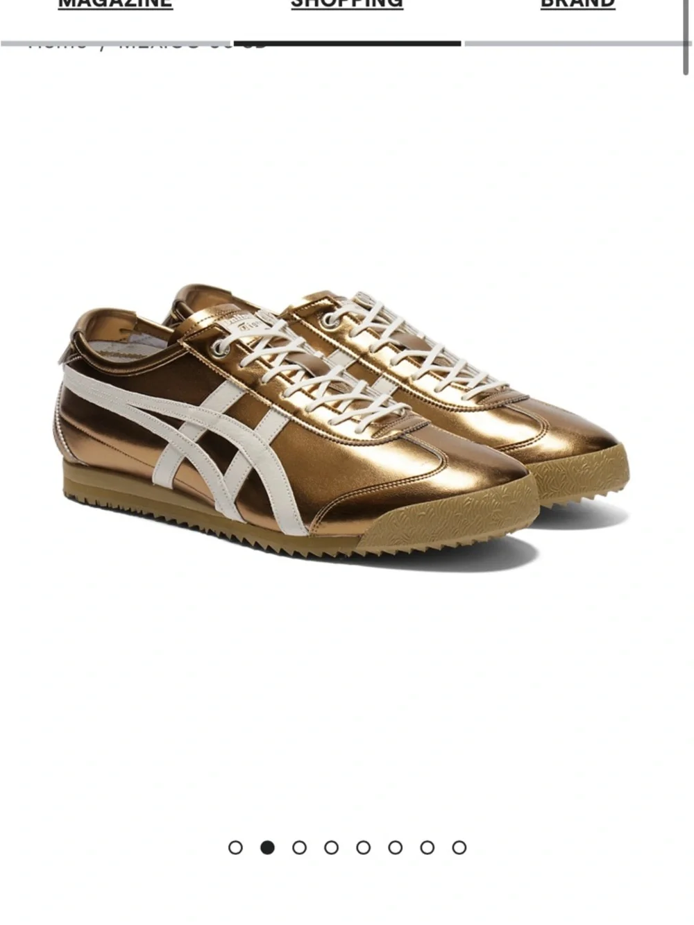 Brand New Onitsuka Metallic Bronze and Cream Sneakers - Picture 8 of 8